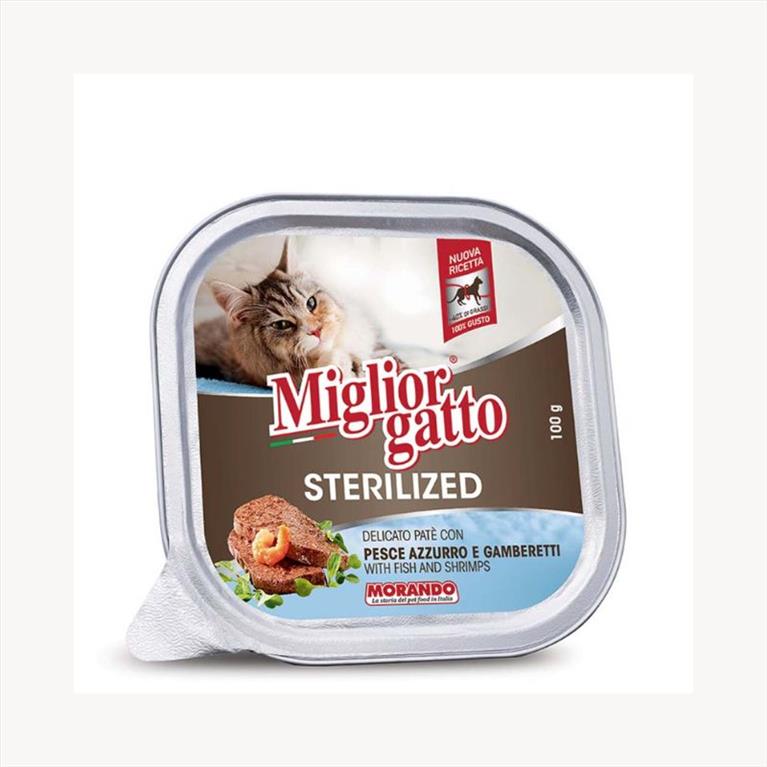 Miglior Gatto Sterilised Πατέ με Ψάρι και Γαρίδες 100gr