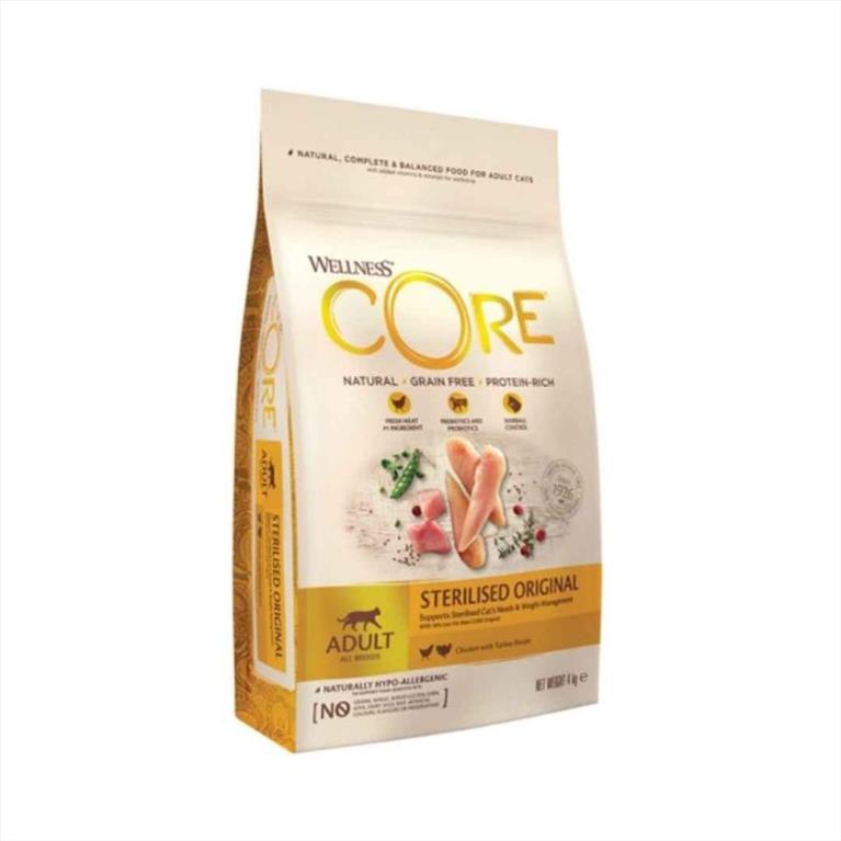 Wellness Core Sterilised Γαλοπούλα και Κοτόπουλο 4kg