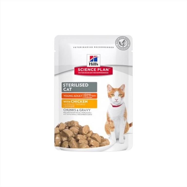 Hill's SP Young Adult Sterilised Cat Κοτόπουλο 85gr