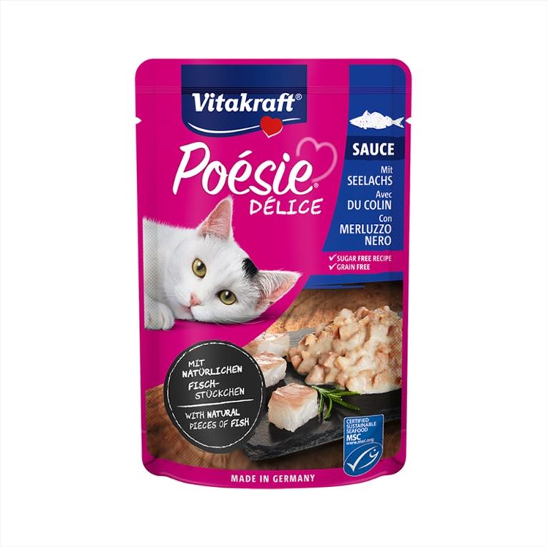 Vitakraft Poesie Delice με ψάρι(Γάδος) σε σάλτσα 85gr