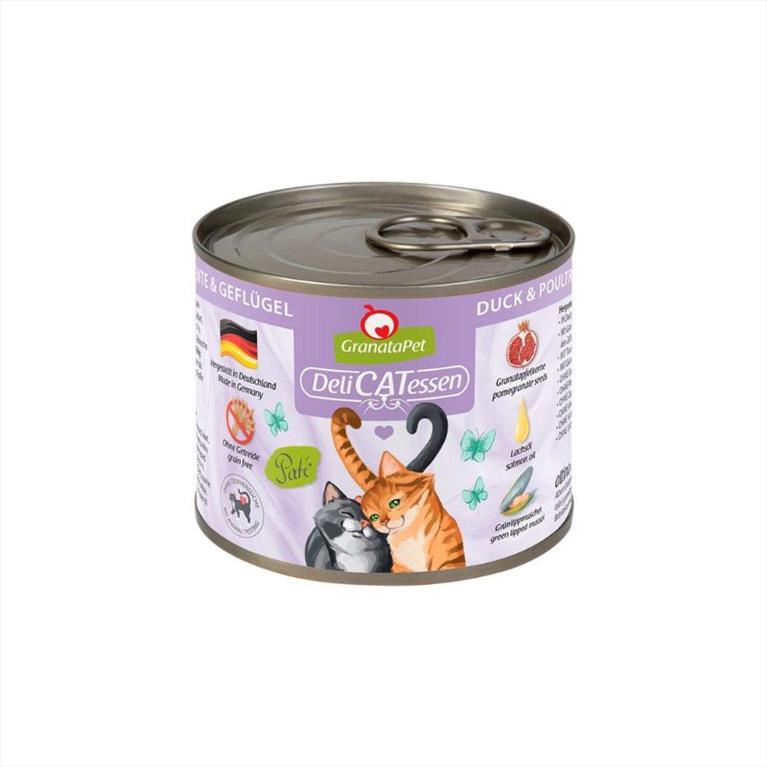 GranataPet Delicatessen Πατέ με Πάπια και Πουλερικά 200gr