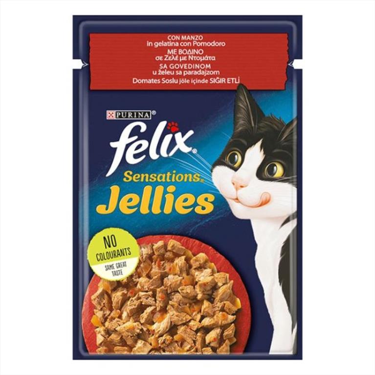 Felix Sensations Jellies με Βοδινό και Ντομάτα 85gr