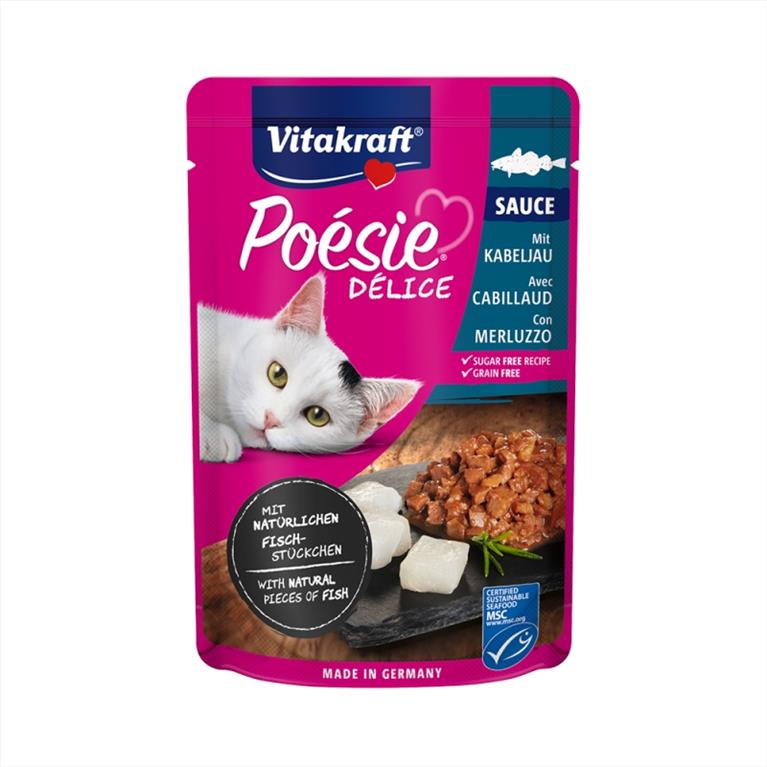 Vitakraft Poesie Delice με ψάρ(Μπακαλιάρος)σε σάλτσα 85gr