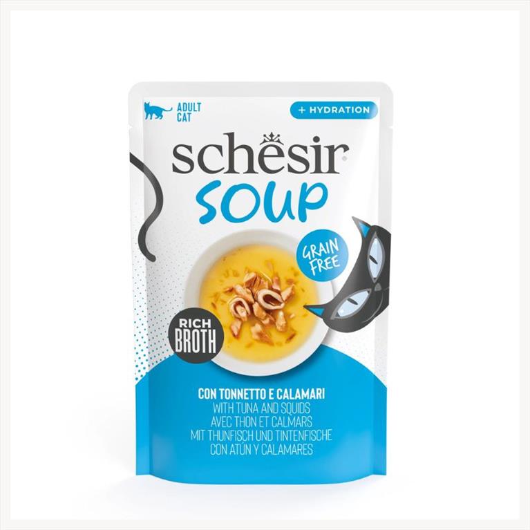 Schesir Cat Soup με Τόνο και Καλαμάρι 40gr