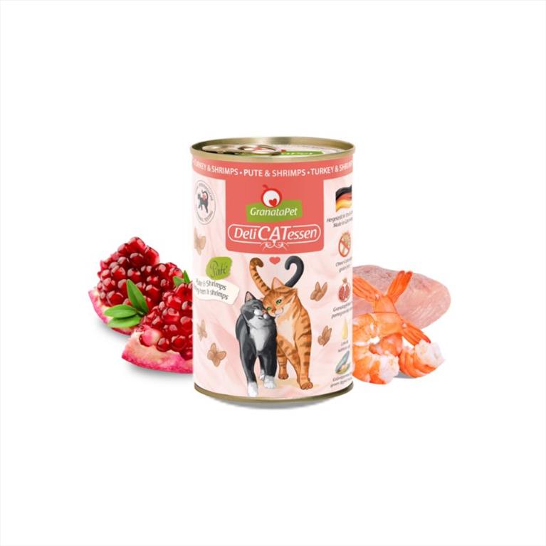 GranataPet Delicatessen Pur Πατέ με Γαλοπούλα και Γαρίδες 400gr