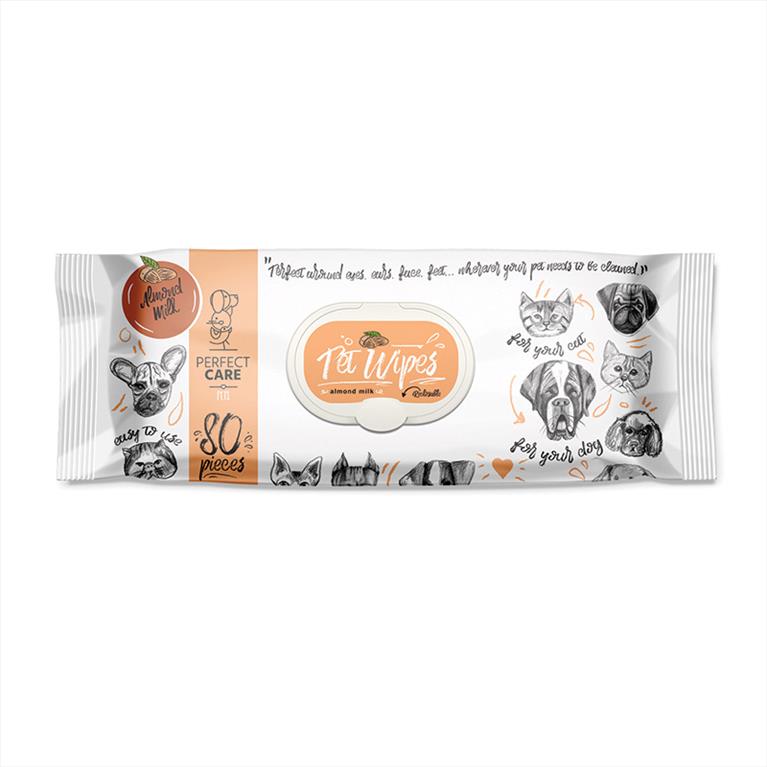 Perfect Care Μαντηλάκια Καθαρισμού Almond Milk 80τμχ