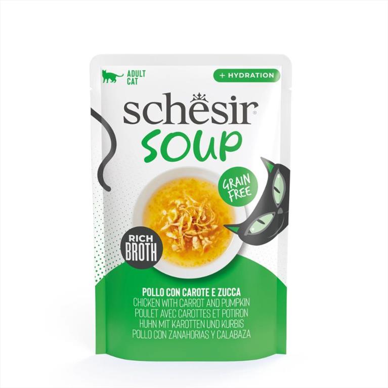 Schesir Cat Soup με Κοτόπουλο και Κολοκύθα 40gr