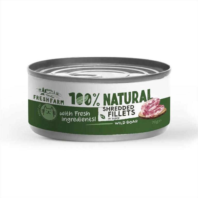 Fresh Farm 100% Natural Φιλετάκια Αγριόχοιρου σε Σάλτσα 70gr