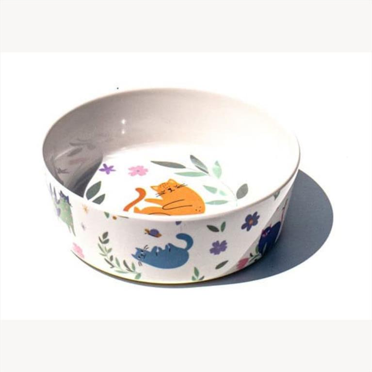 Μπολάκι Γάτας με Αντιολισθητικό Πάτο Flower Cats Single Wall 355ml