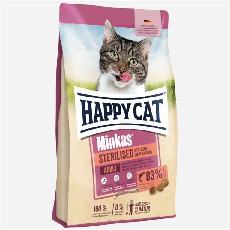 Happy Cat Minkas Sterilised με Σολομό 10kg