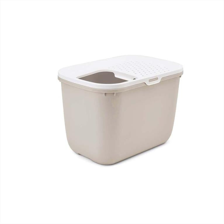 Savic Κλειστή Τουαλέτα Γάτας Hop In Λευκό/Μόκα 58,5x39x39,5cm