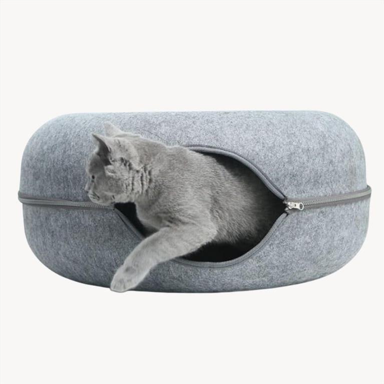 Γκρι Φωλιά-Τούνελ Γάτας 60x28cm