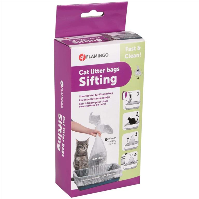 FLAMINGO Ανταλλακτικές Σακούλες Τουαλέτας Γάτας 5+1 PCS