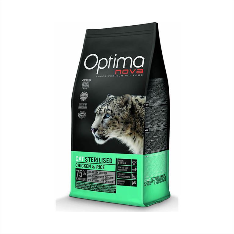 Optimanova Sterilised με Κοτόπουλο και Ρύζι 2kg