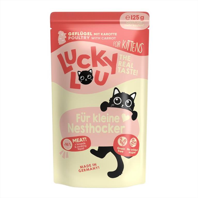 Lucky Lou LifeStage Kitten με Πουλερικά και Καρότο 125gr