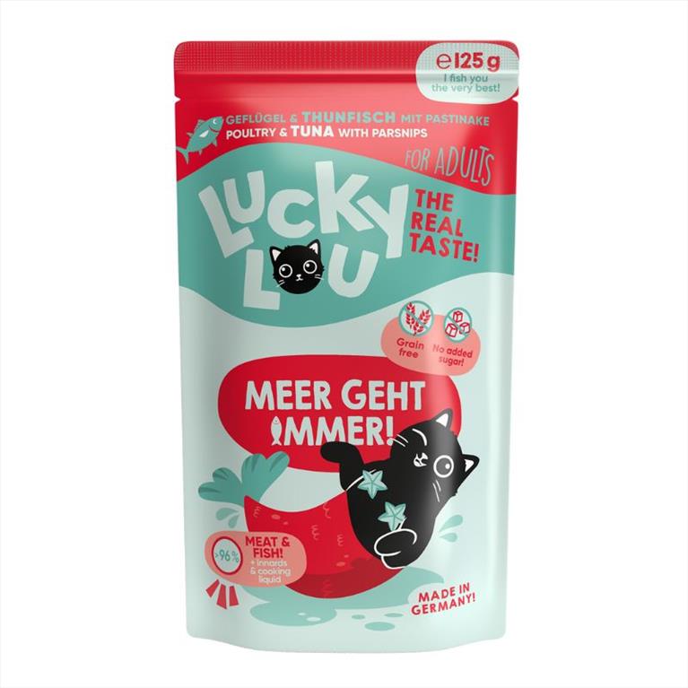 Lucky Lou LifeStage Adult με Πουλερικά, Τόνο και Παστινάκι 125gr