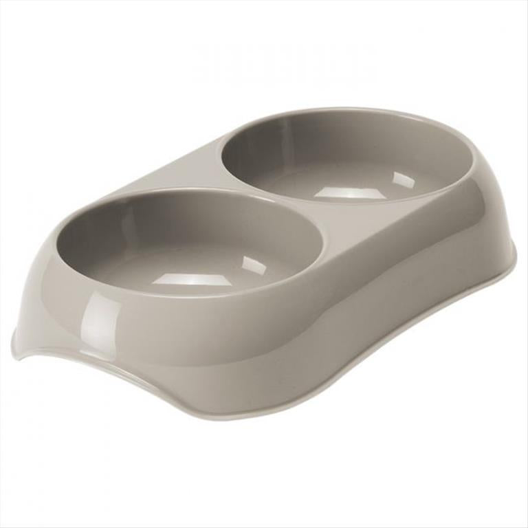 Διπλό Μπολ Γεύματος Πλαστικό Γκρι 2x200ml