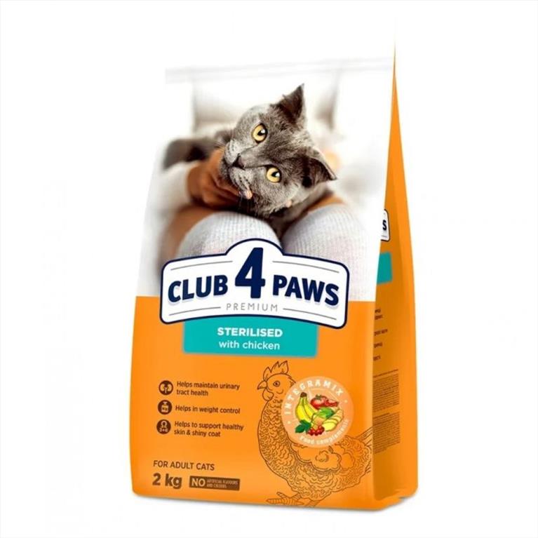 Club 4 Paws Sterilised με Κοτόπουλο 2kg