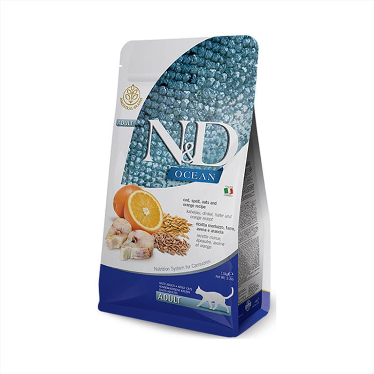 N&D Ocean Adult Cod, Spelt, Oats & Orange 1,5kg