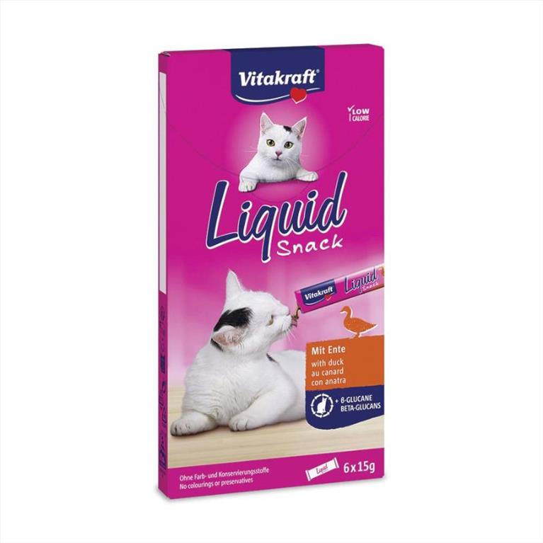 Vitakraft Υγρό Snack με Πάπια και β-γλυκάνες 6x15gr