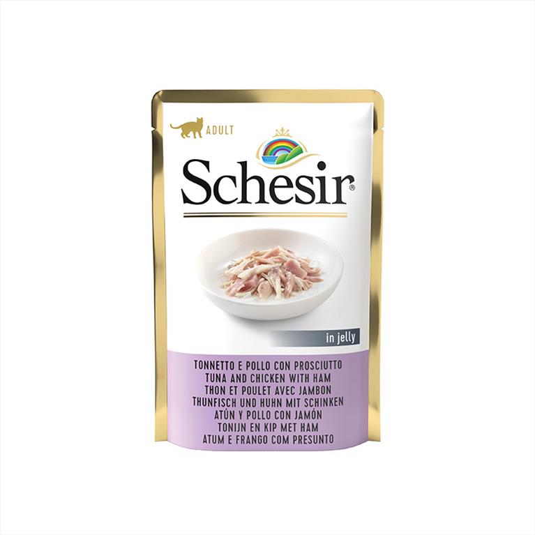 Schesir Pouch με Τόνο, Κοτόπουλο και Ζαμπόν 85gr