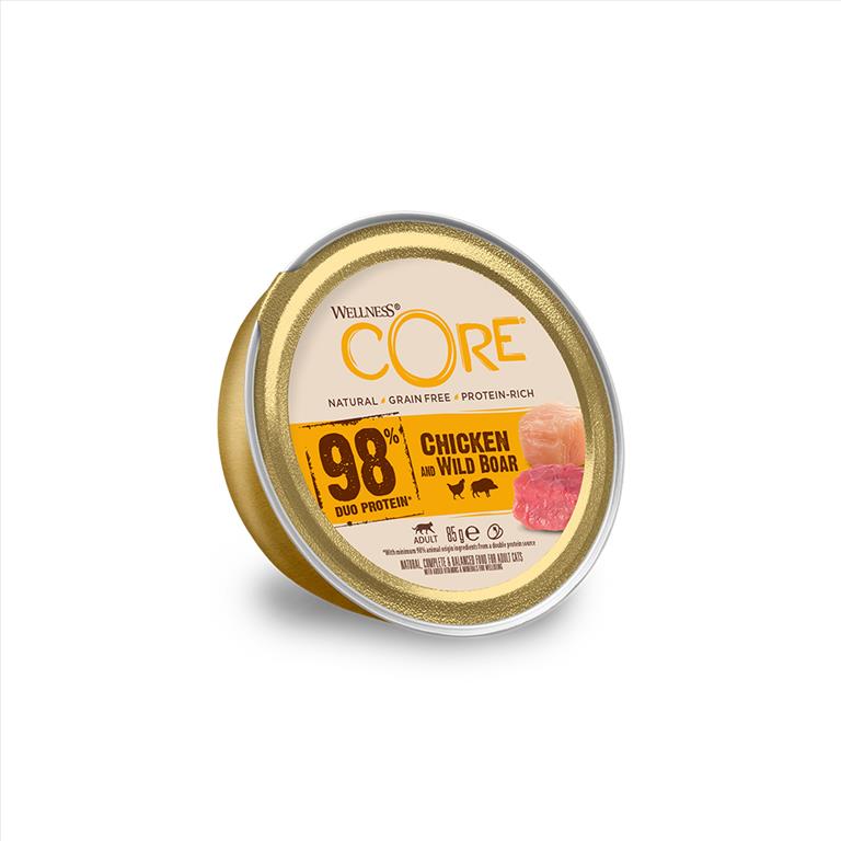 Wellness Core 98% Κοτόπουλο και Αγριόχοιρο 85gr