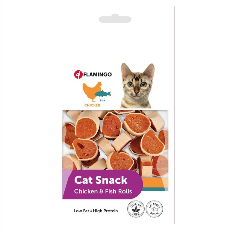 FLAMINGO Λιχουδιές Γάτας Chicken Rolls 50gr