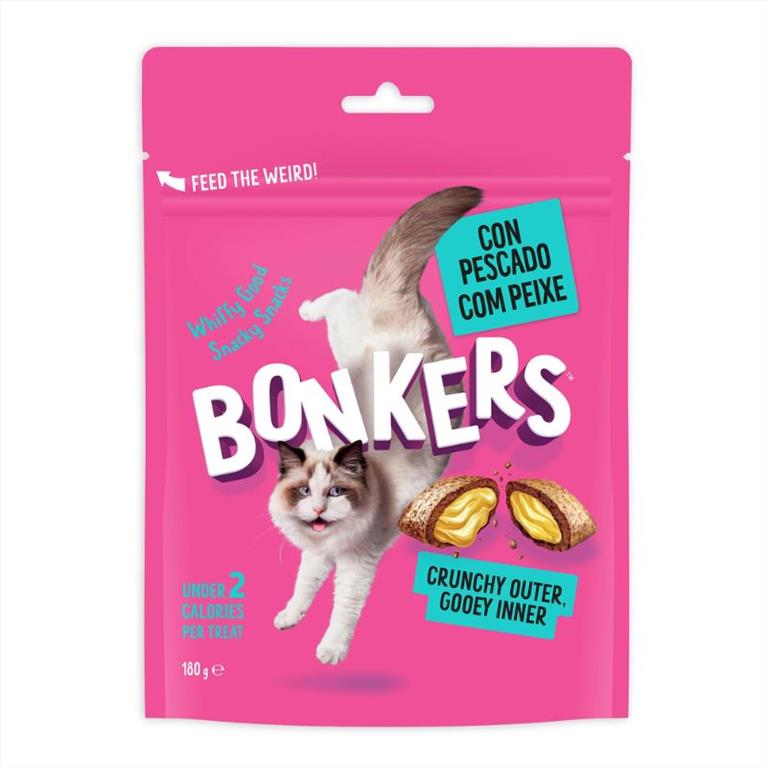 Bonkers Cat Treats Dry Seafood & Eat It Λιχουδιά Γάτας 180gr
