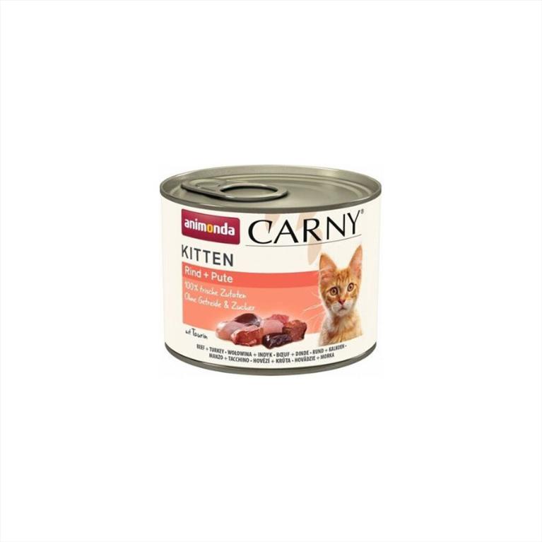 CARNY Kitten με Βοδινό και Γαλοπούλα 200gr