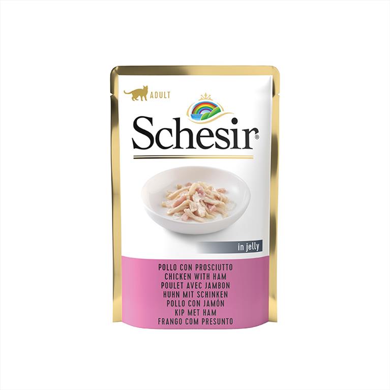 Schesir Pouch με Κοτόπουλο και Ζαμπόν 85gr