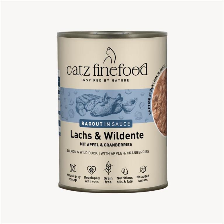 Catz Finefood Ragout με Σάλτσα Σολομό και Άγρια Πάπια 380gr