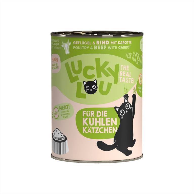 Lucky Lou LifeStage Kitten με Πουλερικά, Βοδινό και Καρότο 400gr