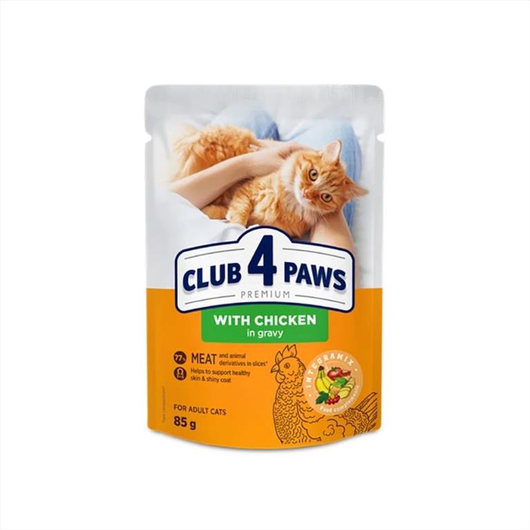Club 4 Paws Adult με Κοτόπουλο σε σάλτσα 85gr