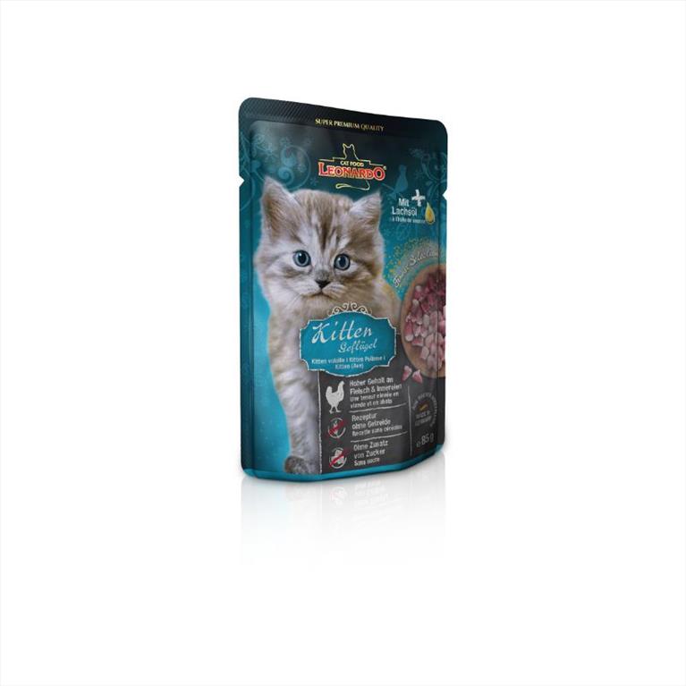 Leonardo Pouch Kitten με Κοτόπουλο 85gr