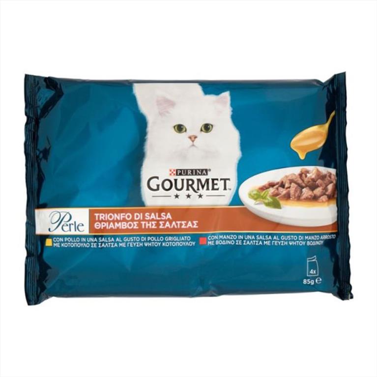 Gourmet Perle ΄'Θρίαμβος της σάλτσας'' Βοδινό και Κοτόπουλο 4x85gr
