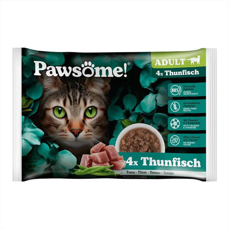 Pawsome Adult Τόνος 85gr FlowPack 4τμχ