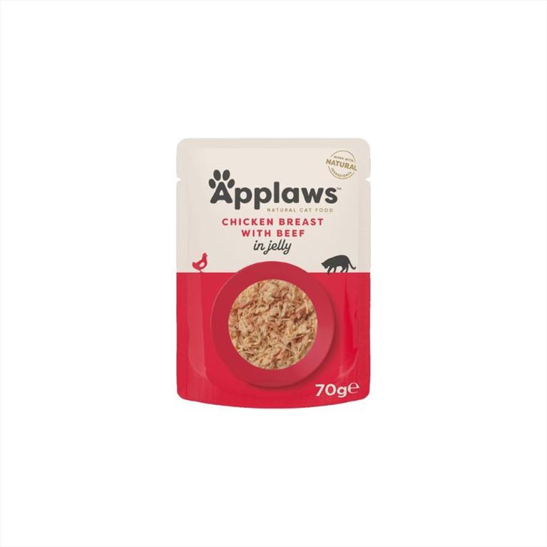 Applaws Adult Jelly με Κοτόπουλο και Βοδινό 70gr