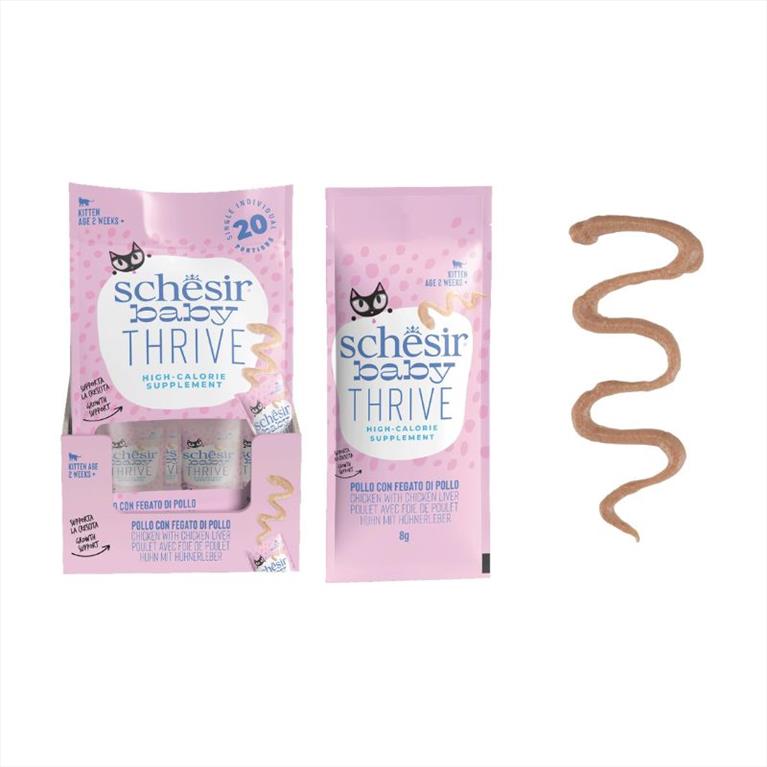 Schesir Baby Cat Pouch Thrive Mousse κοτόπουλο με συκώτι 20x8g