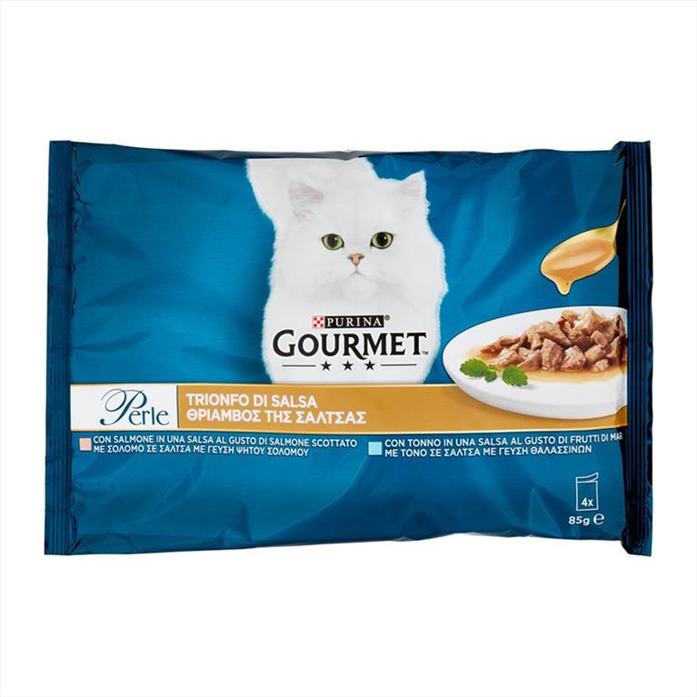 Gourmet Perle ΄'Θρίαμβος της σάλτσας'' Σολομός και Τόνος 4x85gr