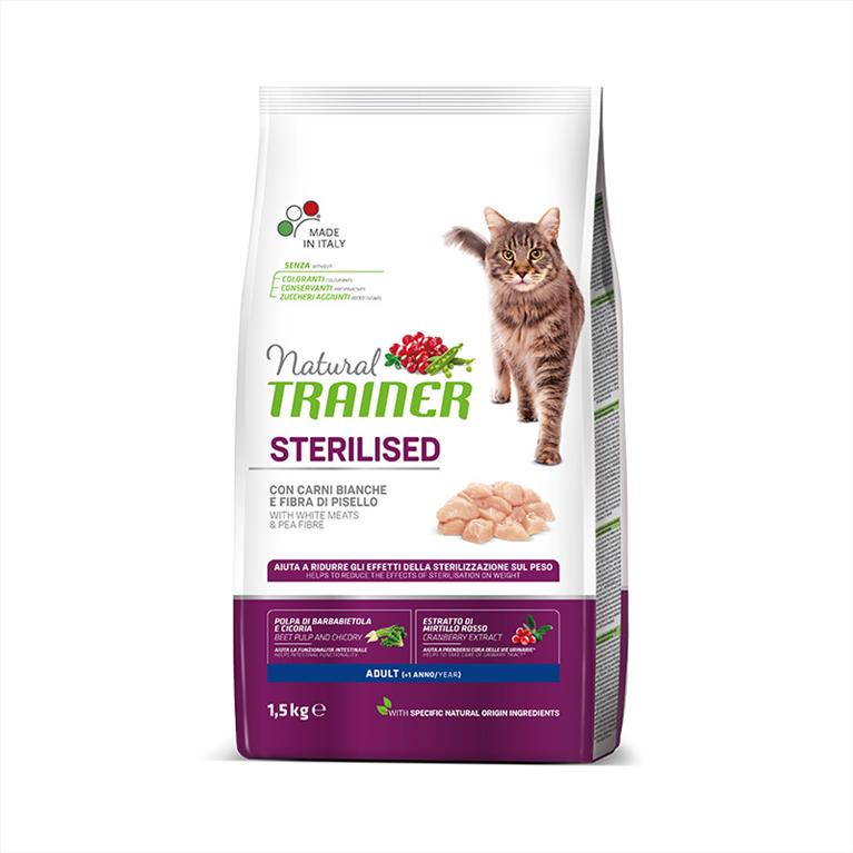 Natural Trainer Sterilised Adult με Γαλοπούλα 1.5kg