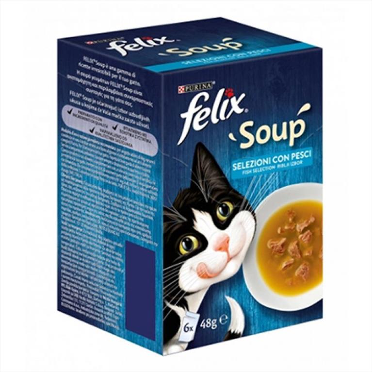 Felix Soups Πολυσυσκευασία με Μπακαλιάρο, Τόνο και Γλώσσα 6x48gr