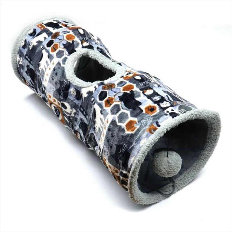 Παιχνίδι Γάτας Τούνελ Fleece Με Σχέδια