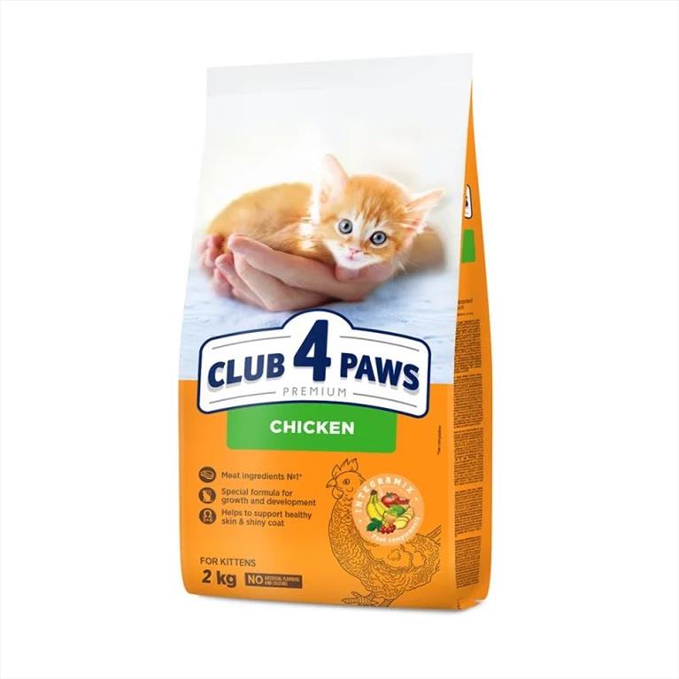 Club 4 Paws Kitten με Κοτόπουλο 2kg