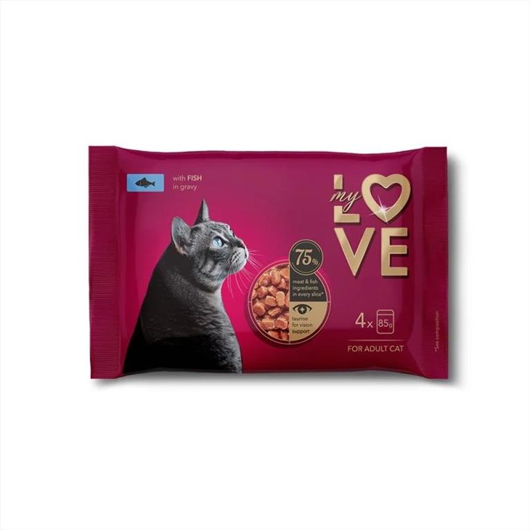 My Love Multipack με Ψάρι σε σάλτσα 4x85gr