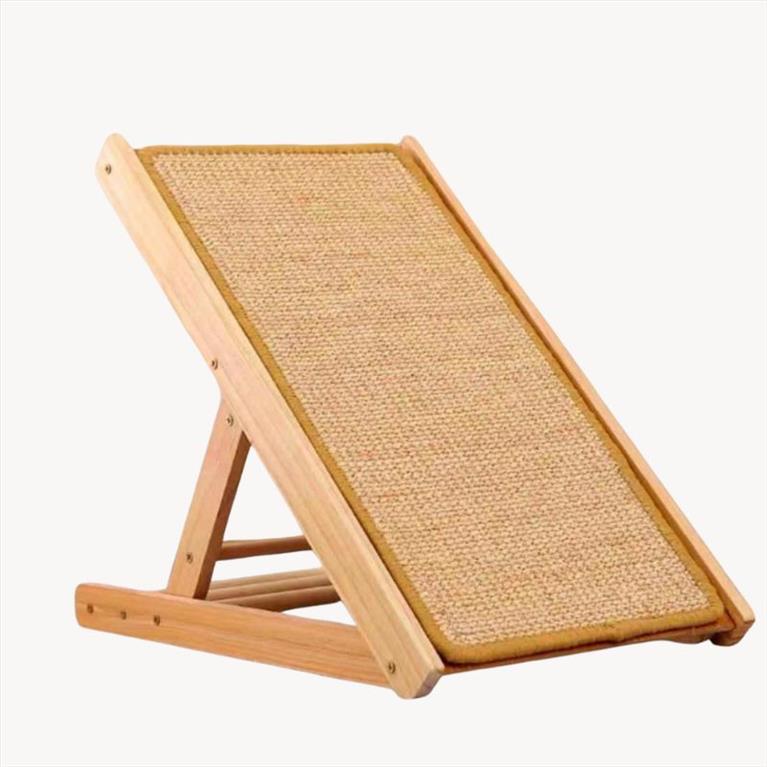 Ξύλινο Ονυχοδρόμιο-Κρεβάτι με Χαλάκι Scratcher 48x28x38/52cm