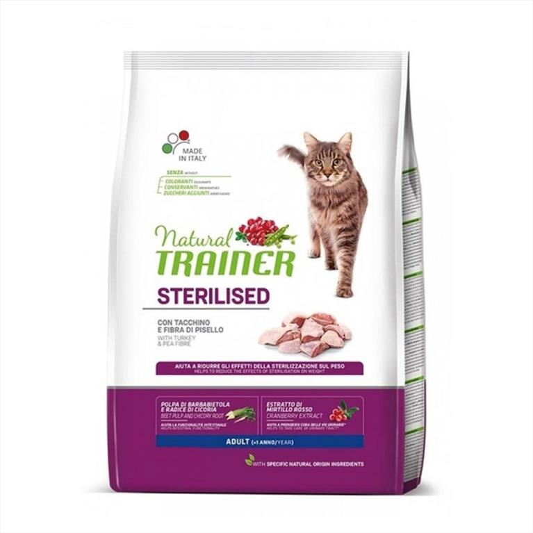 Natural Trainer Sterilised Adult με Γαλοπούλα 10kg