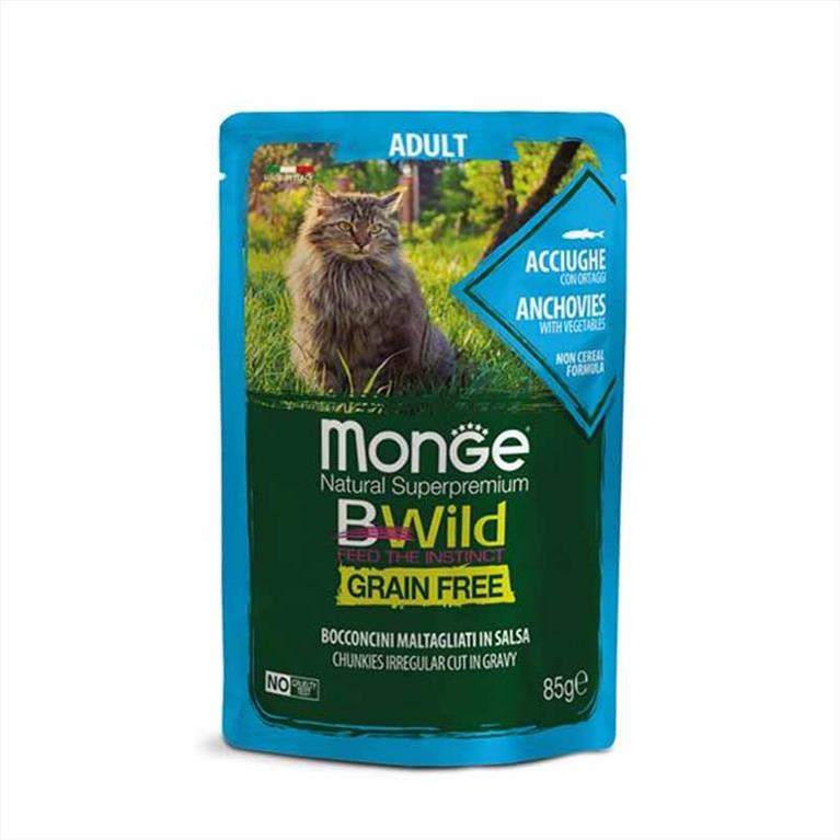Monge BWild Grain Free με Γαύρο και Λαχανικά 85gr