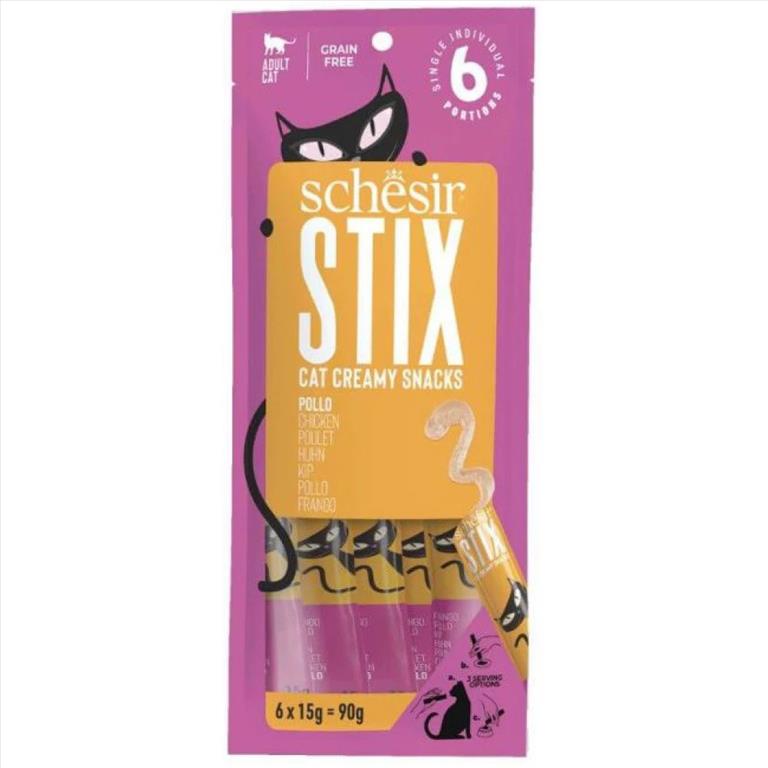 Schesir Cat Stix Pouch Treats Κοτόπουλο 6x15g