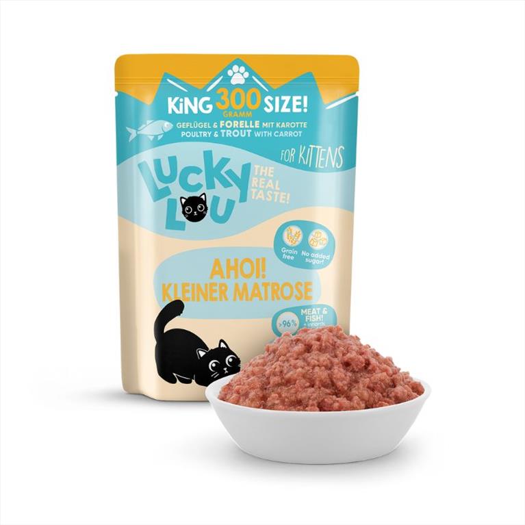 Lucky Lou LifeStage Kitten με Πουλερικά, Πέστροφα και Καρότο 300gr