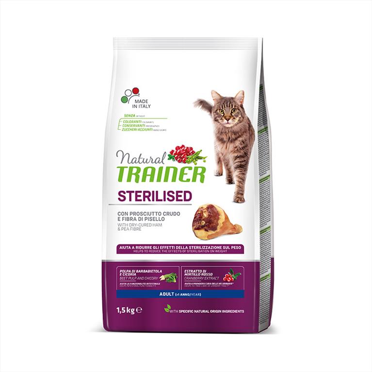 Natural Trainer Sterilised Adult με Προσούτο 1.5kg